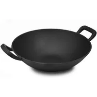 FireRocket Wok Wok Ø 34cm Gusseisen Grill-Wok Cast Iron