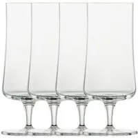 SCHOTT ZWIESEL Geschirr-Set Pilsglas 4er-Set Beer Basic mit Moussierpunkt klar, Tritan-Kristallglas
