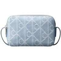 Calvin Klein Mini Bag EMBLEM AOP DENIM CAMERA BAG, kleine Umhängetasche, Tragetasche mit CK-allover-Muster