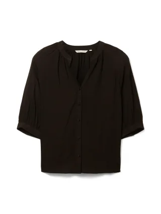 Denim Tom Tailor - Bluse mit Ballonärmeln deep black - Gr. - M