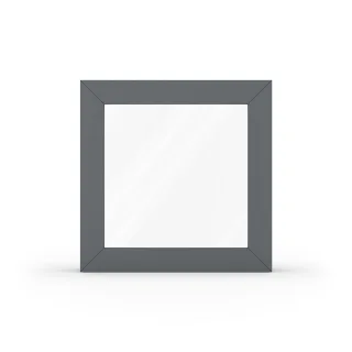 Fenster Basaltgrau, Kunststoff, Kömmerling 70 AD, Basaltgrau ähnlich RAL 7012, 510 x 510 mm, individuell online konfigurieren