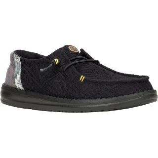 HEYDUDE Wendy Boho Crochet Polyester Damen Schwarz Loafers