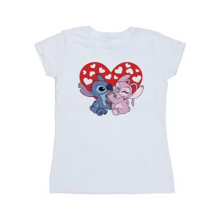 Disney - "Lilo & Stitch Hearts" T-Shirt für Damen (Weiß)