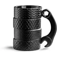Gadget Master Tasse Autoreifen Kaffeebecher mit Schraubenschlüssel als Griff