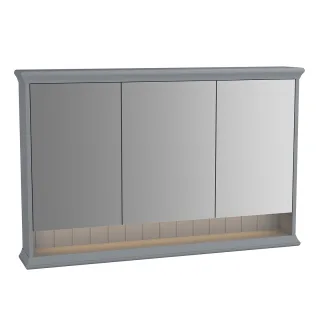 VitrA Valarte LED-Spiegelschrank 118 cm 3 Türen Grau Matt,62238 62238