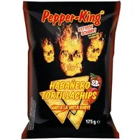 XOX Knabberei, Pepper King Habanero Tortillachips extra scharf und knusprig 175g