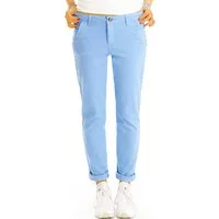 be styled Chinos Medium waist Chinohose bunte Stoffhosen bequem - Damen - j37L-1 mit Stretchanteil
