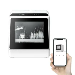[EU Direct] BlitzHome® BH-CDW1 Smart Portable Countertop Dishwasher with APP Control, 4-6 Sets Big Capacity, Dual Water