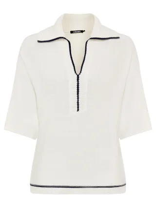 Olsen - Pullover Short Sleeves off white - Gr. - 44
