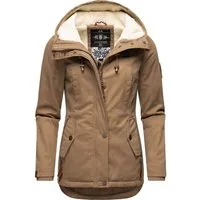 Marikoo Winterjacke Bikoo sportliche Damen Outdoor Baumwolljacke mit Kapuze