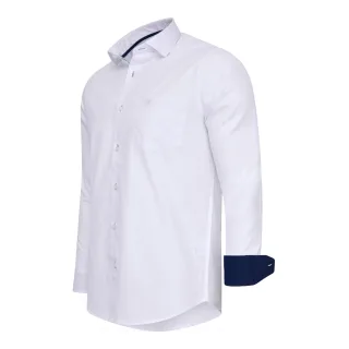 Stretch Overhemd Milano von Cappuccino Italia in der farbe Weiss.