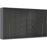 OTTO home Drehtürenschrank Kleiderschrank Schrank Garderobe AGORDO mit Dekor- oder Hochglanzfront (in zwei Griff-Farben, Breite 360 cm) mit Außenschubkästen, Serie in 7 Breiten und 2 Höhen MADE IN GERMANY