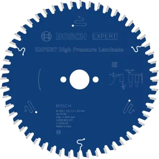 Bosch EXPERT High Pressure Laminate Kreissägeblatt, 160x20 mm, Z52 - 2608902221