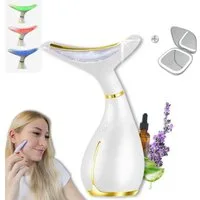Winch Gesichtsmassagegerät Beauty Deluxe [Neuheit] Gegen Falten, LED, EMS, Anti-Aging Wunder, 3 Modi, mit LED-Spiegel, Beautygeschenk, Premium Beauty, Anti Aging, LED, Vibration, Wärme/Kälte für strahlende Haut + Spiegel
