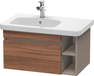Duravit DuraStyle Waschtischunterbau wandhängend Nussbaum & Basalt Matt 730x448x398 mm - DS639407943 DS639407943