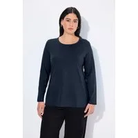 Ulla Popken T-Shirt Shirt Slim Rundhalsausschnitt Langarm