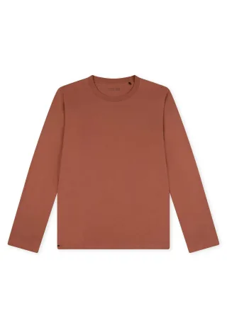 SCHIESSER - Langarmshirt Rundhals terracotta - Gr. - 58