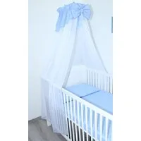 Primawela Betthimmel Betthimmel aus weißem Chiffon mit Baumwollabschluss Baby Kinder Bett