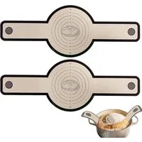 FOUORTUNATE-BEE Backmatte 2 Runde Backmatten für Brot, wiederverwendbar & leicht zu reinigen, (2-tlg), Backmatten mit Griffen für Teig, Brot und Ofengebrauch
