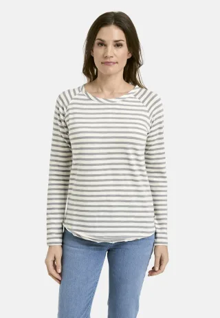 Smith&Soul - Basic sweat raglan striped grey melange - Gr. - XL
