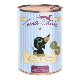 Terra Canis Welpe 6x400g Huhn mit Kürbis, Kamille und Tomate