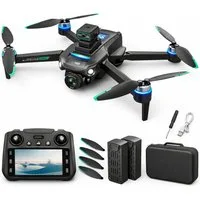Goldstern-Tech RC-Quadrocopter S159 (GPS Drohne mit Displayfernbedienung, 500m Reichweite, faltbare RC-Drohne mit Dual-Kamera), Auto-Rückkehr, Optical-Flow-Stabilisierung & intelligenten Flugmodi