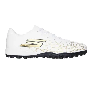 Skechers - Crackle-Effekt Fußball-Stiefel für Herren (Weiß/Gold)