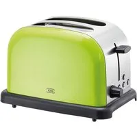 KHG Toaster Edelstahl, Auftau- und Aufwärmfunktion, 6 Bräunungsstufen, 2 kurze Schlitze, für 2 Scheiben, 1000 W, Brötchenaufsatz, Krümelschublade, Bagel-Funktion