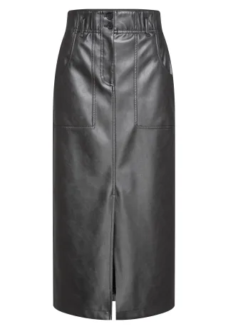 Marc Aurel - Rock aus veganem Leder charcoal varied - Gr. - 46