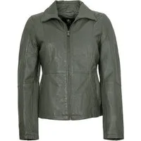 Otto Kern Lederjacke Lotta OTTO KERN - Damen Lederjacke Lammnappa grau-olive