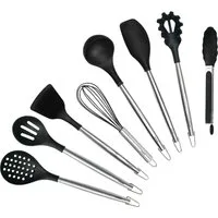 Hanseatic Kochbesteck-Set hanseatic PREMIUM, 8-tlg. Küchenhelfer-Set (Set, 8-tlg), mit Edelstahlgriffen und Aufhängung