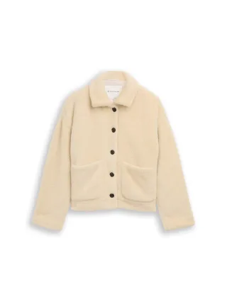 Tom Tailor - Teddy Jacke mit Taschen sand stone beige - Gr. - XXL