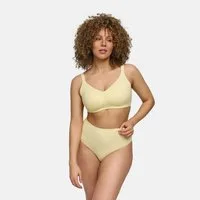 cfab (creamy fabrics) Bügelloser BH Seamless Compact Push-Up BH-Baby Yellow-S (1-tlg)