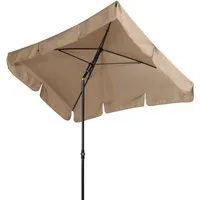 doppler® Sonnenschirm Waterproof 225x120 cm greige Balkonschirm Gartenschirm, LxB: 120,00x225,00 cm, wasserdicht / abknickbar / höhenverstellbar