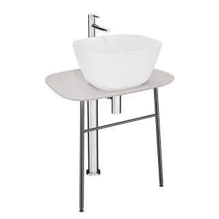 VitrA Plural Waschtischunterbau flach freistehend Höhe 66 cm Sandbeige Matt,81032 81032