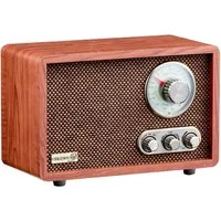 Cyberlux CL-3080 Küchen-Radio (FM-Tuner, 10 W, Retro-Radio, Bluetooth, USB-Eingang, Hochwertiges Holz im Retro Design)