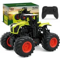 Esun RC-Traktor Ferngesteuerter Traktor Ferngesteuert ab 3 4 6 Jahre, 2,4GHz 1:16 (SET, Komplettset), 8 Kanal Traktor Spielzeug ab 3 4 6 Jahre