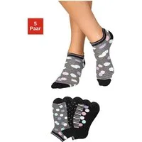 Bench. Sneakersocken Damen bunte Söckchen, unterschiedliche Designs (Packung, 5-Paar, Gr. 35-38 bis 39-42) gestreift und gepunktet