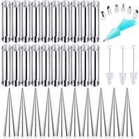 FELIXLEO Backform 41 Stück Cannoli Backformen Edelstahl Kegel Set, (1-tlg)