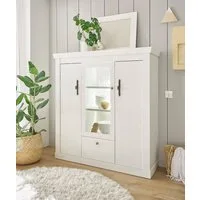 Home affaire Highboard RAVENNA, im romantischen Landhausstil, Griffe aus Metall, Höhe 146 cm