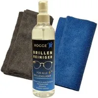 Rogge Reinigungs-Set Brillenreiniger - Set, 1x 250ml inkl. 2x Mikrofasertücher 30x30cm, (1-St)