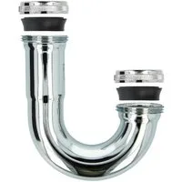 tecuro Siphon Siphonbogen Ø 32 mm, komplett mit Verschraubungungen 1 1/4 Zoll