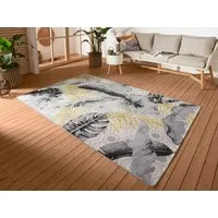 HANSE Home Outdoorteppich Gold Leaves, rechteckig, Höhe: 3 mm, In-& Outdoor, Teppich, Wetterfest, Balkon, Garten, Wohnzimmer, Floral