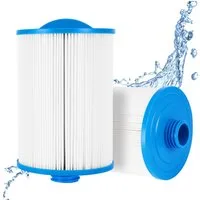 BlingBin Pool-Filterkartusche 2/4 Stück Spa Filterkartusche, Filterpatrone, Whirlpool Filter Ersatz, Zubehör für Pleatco PWW50, Unicel 6CH-940, Filbur FC-0359, Waterways 817-0050, 1 1/2 Zoll SAE Gewinde Schraube in Filter, Waschbare Filterkartusche