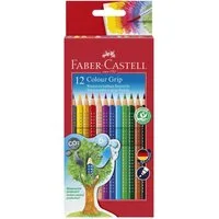 Faber-Castell Buntstift Colour GRIP - 12 Stück in Kartonetui, (12-tlg), wasservermalbar