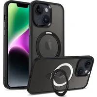 CoolGadget Handyhülle Hybrid Luxury Handy Case für iPhone 15 Plus 6,7 Zoll, Hülle Massiv Metallring aufklappbar Schutzhülle für Magsafe Zubehör