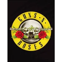 Wohndecke Guns´n Roses Logo 150 x 200 cm Coral Fleecedecke, BERONAGE, passend zur Bettwäsche, ideal für Sofa, Couch, Bett, Auto, Camping