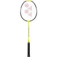 Yonex Badmintonschläger Nanoflare 1000 Play (grifflastig, mittel) gelb - besaitet, Gewichtsklasse: 4U/G5