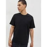 Jack & Jones Rundhalsshirt JJEAUSTIN TEE SS NOOS Materialmix, relaxed fit