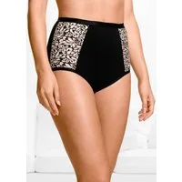 bonprix High-Waist-Slip (Packung, 4-St) bequemer Schnitt, erhöhter Bund, bedruckte seitliche Einsätze